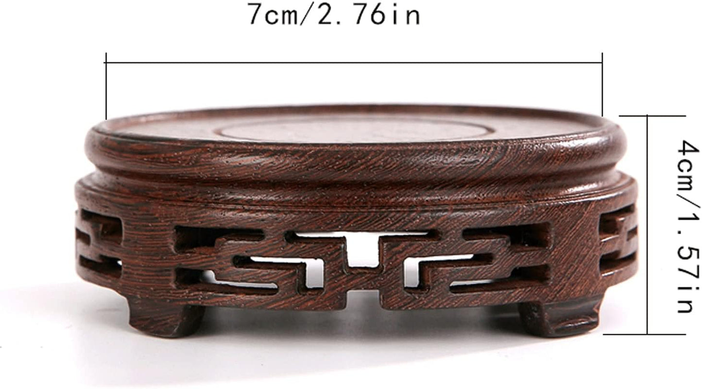 Fishbowl Display Vase Pot Planter Stand Plant Pot Display Stand (1.5 Inches High) Bonsai Display ?Base (Size : Medium) (Small)
