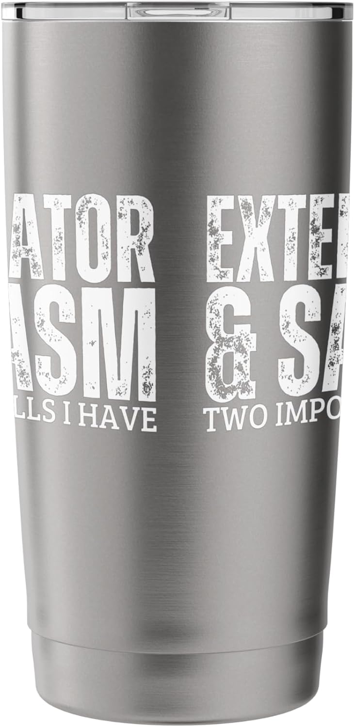 Exterminator and Sarcasm Funny Pest Control Stainless Steel Insulated Tumbler
