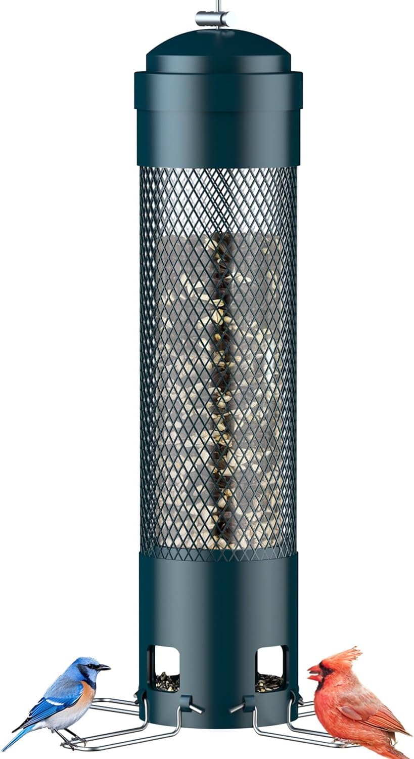 LCSEVEN Bird Feeders for Outdoors Squirrel Proof with Weight-Activated