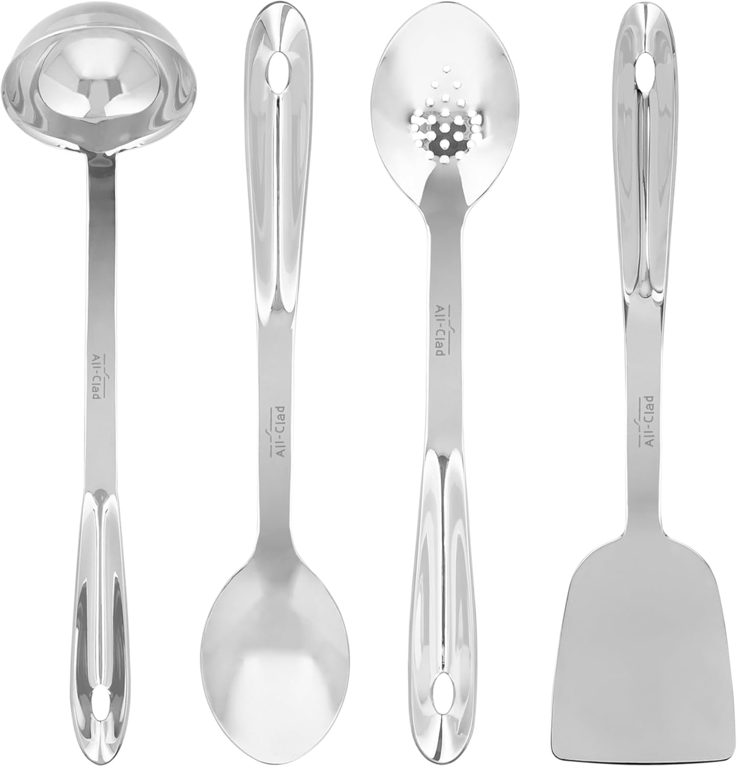 All-Clad 5-Piece Stainless Steel Kitchen Utensil Set – Includes Ladle,
