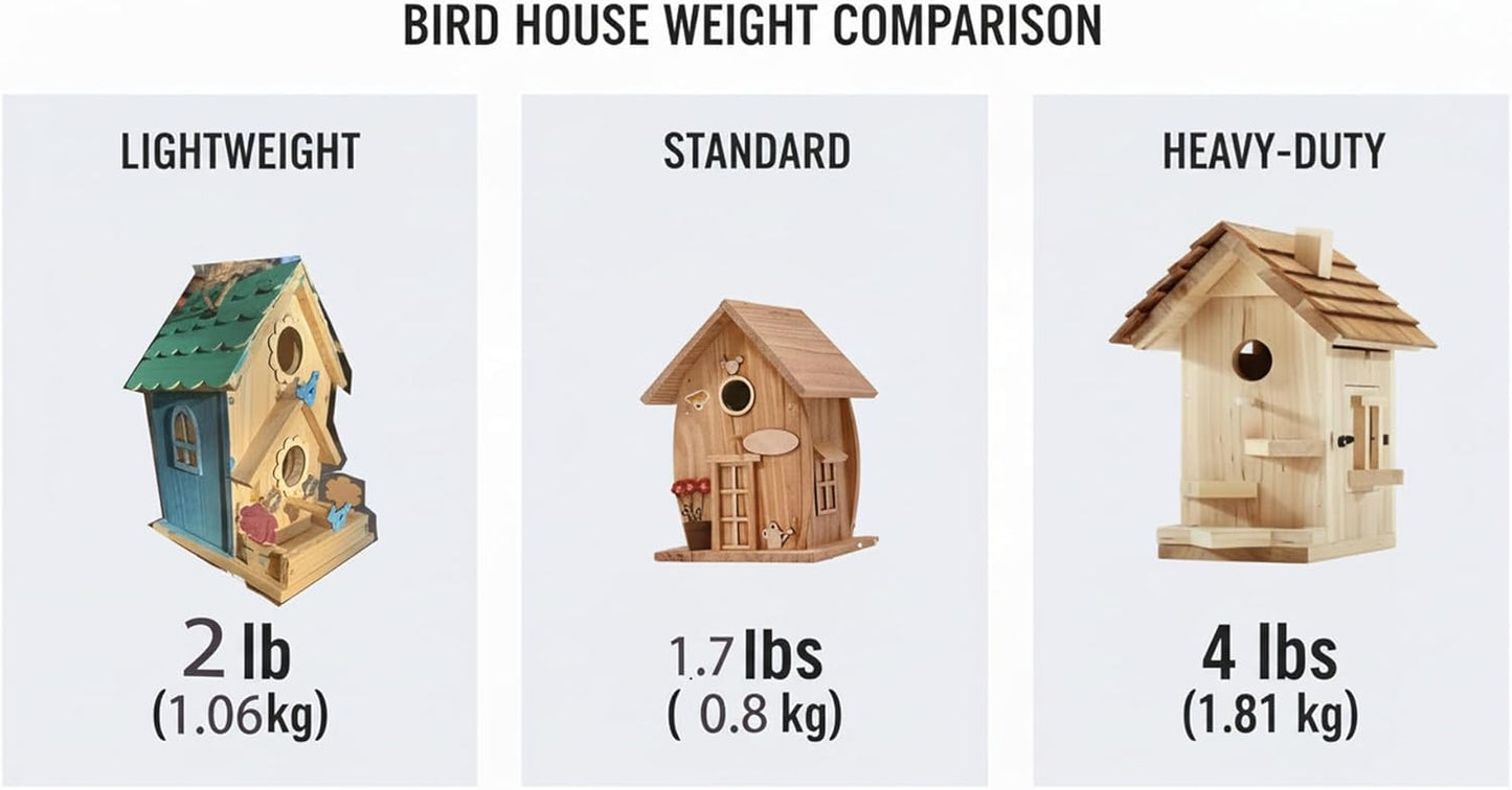 Large Bird Houses for Outside Clearance Wooden Bird House Kit - Bluebird House for Outside - Build it Yourself Birdhouse Kits for Adults to Build - Pole Mountable - Easy Open for Cleaning