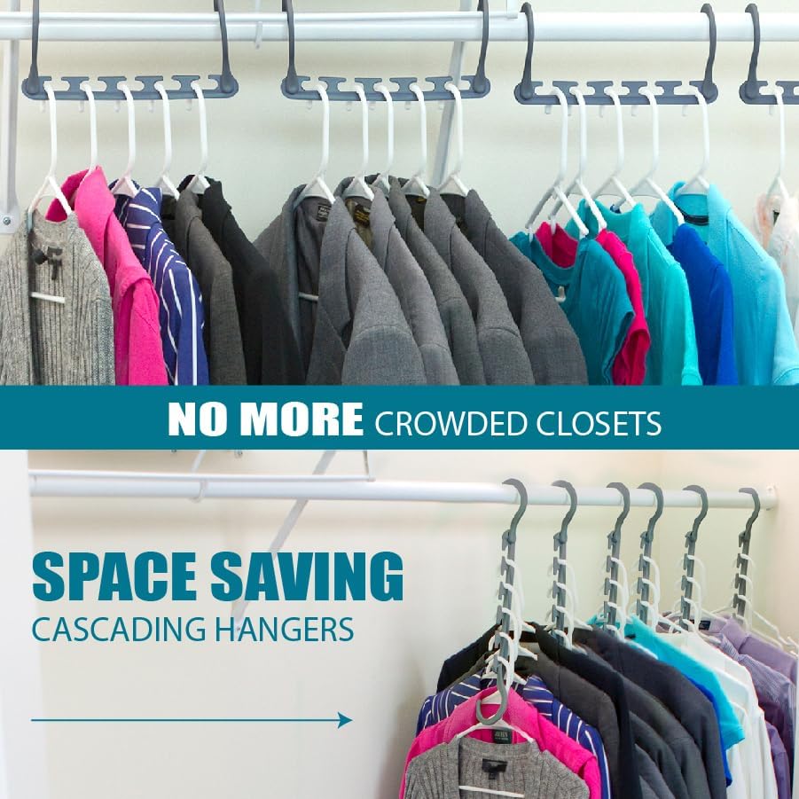 Wonder Hanger Max 10-Pack Space Saving Hangers, Reinforced Hooks Swive