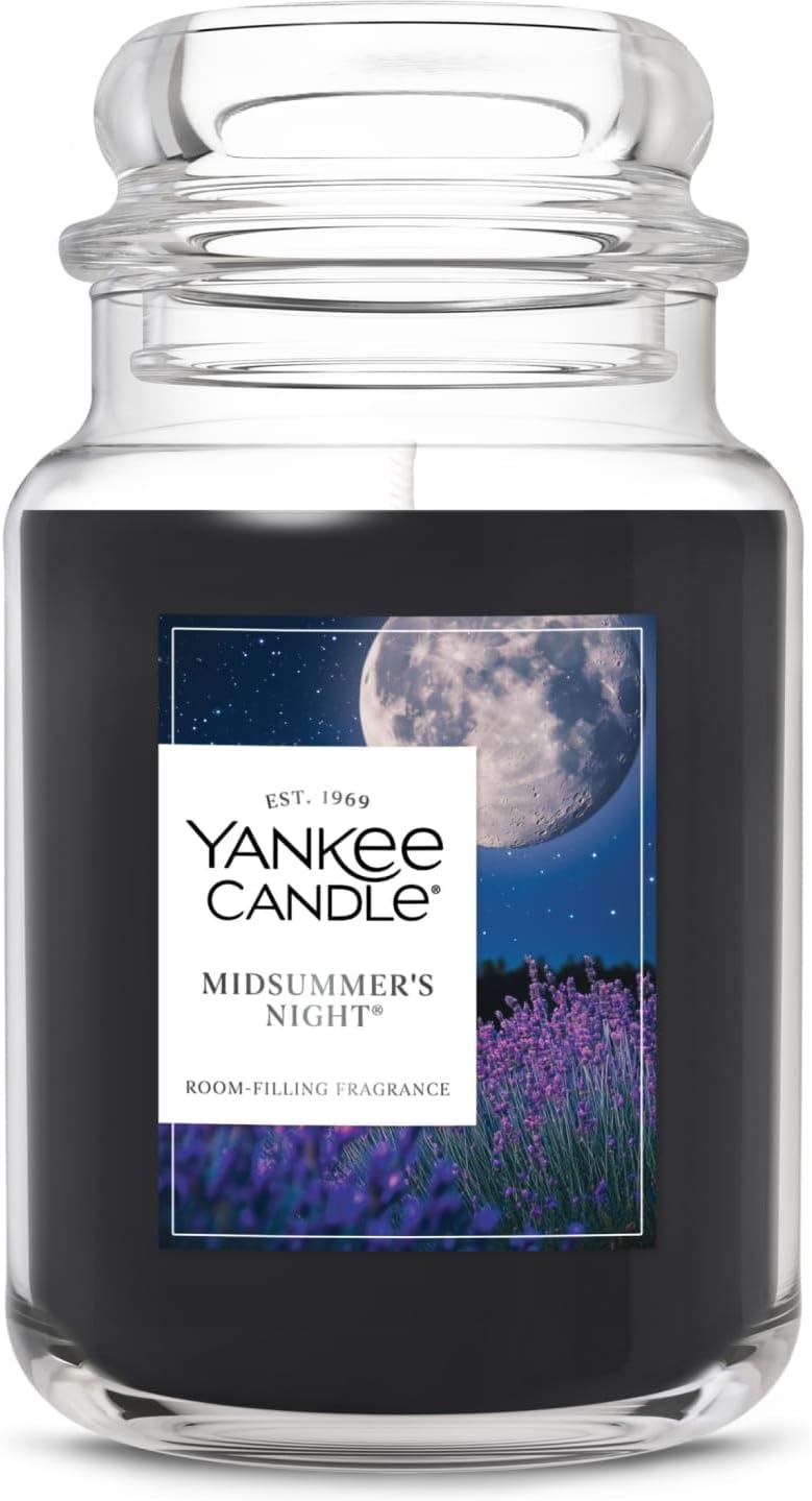 Yankee Candle Mid Summer's Night, Scented Candle, 22oz Large Jar with 