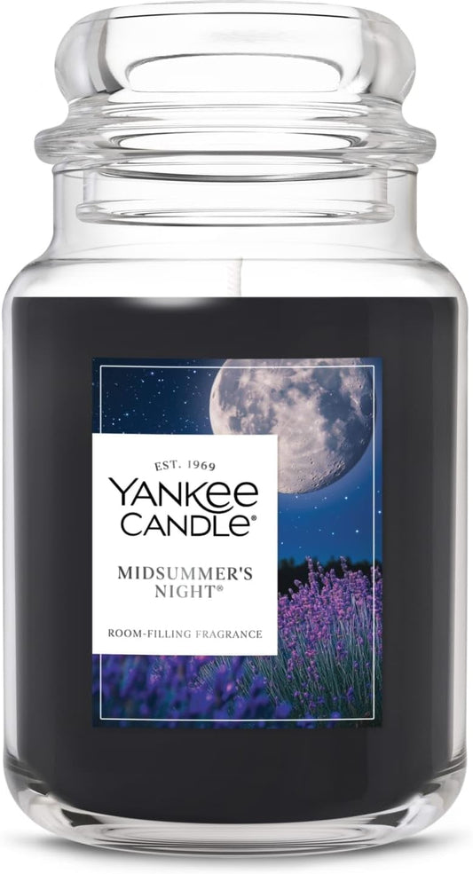 Yankee Candle Mid Summer's Night, Scented Candle, 22oz Large Jar with 
