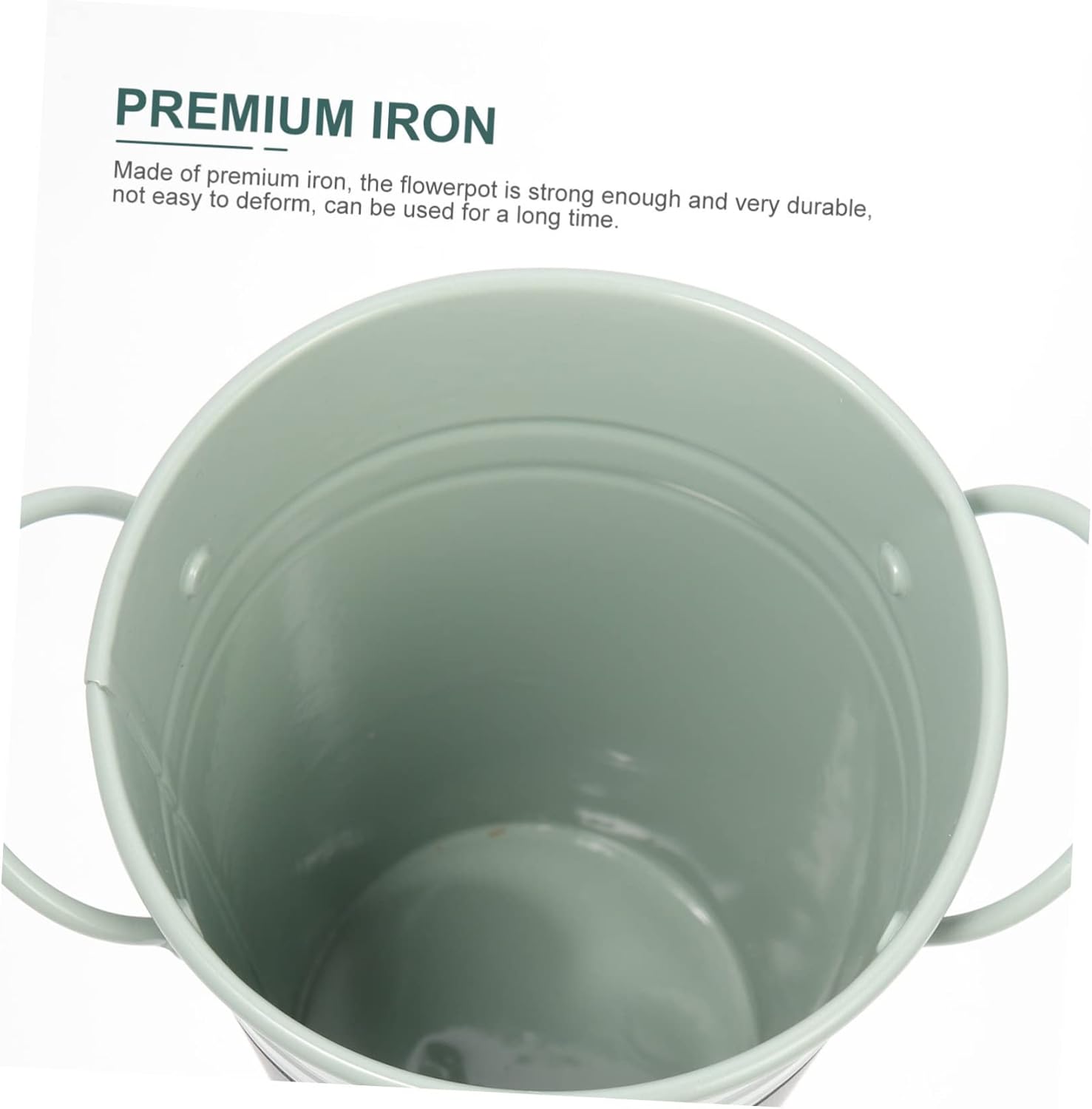 PRETYZOOM Iron Flower Bucket Vase Multi-Function Home Decor Mini Plant