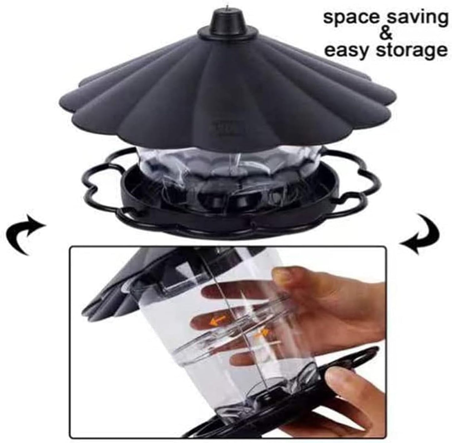 Bird Feeders for Outdoors, 3.5LB 360 Degree Plastic Large Capacity Squ