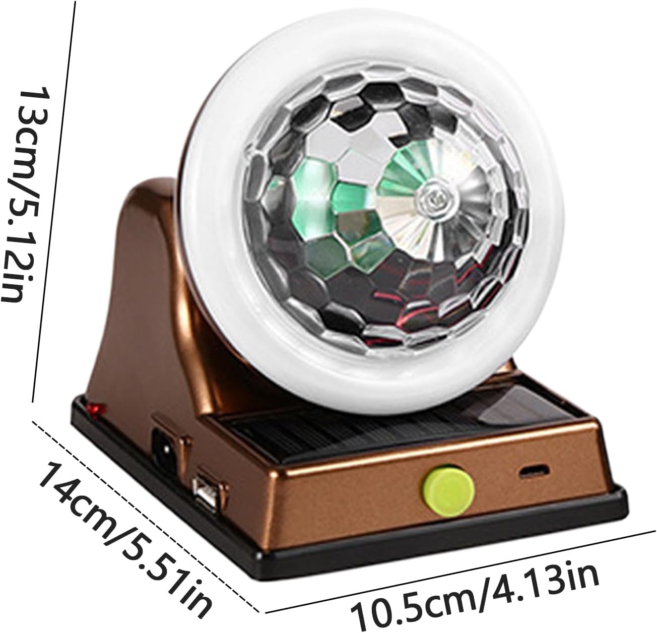 Solar Disco Light - Outdoor Color Changing Garden Lamp, RGB Terrace Sphere Decor with Automatic Dusk Activation, Sturdy Waterproof Housing, Ideal for Lawn Wedding Patio Parties