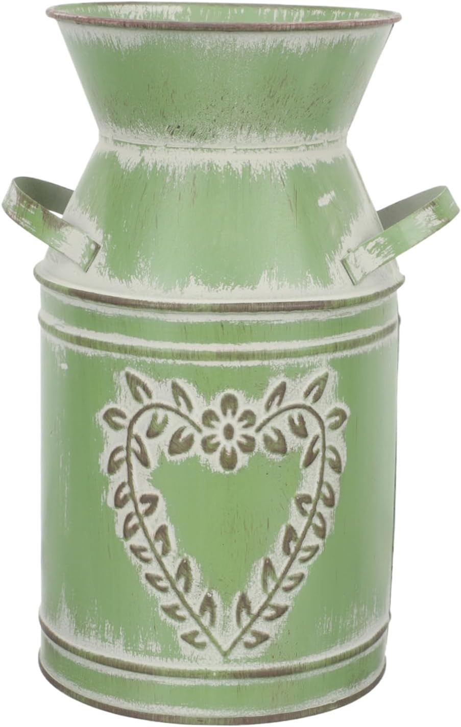 Flower Pot Decorative Flower Farmhouse French Rustic Metal Jug Country Pitcher Metal Flower Bucket with Handles Terrarium Decorations Home Flower Container Galvanized Iron Vase