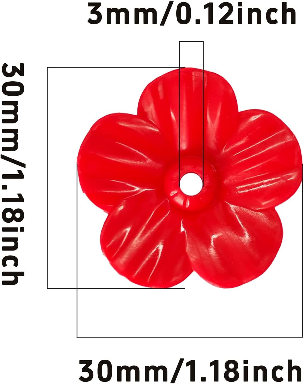 16 PCS Hummingbird Feeder Flowers, Heavy Duty Plastic Feeding Ports Replacement Parts for Outdoor Hanging Bird Feeders (Red)