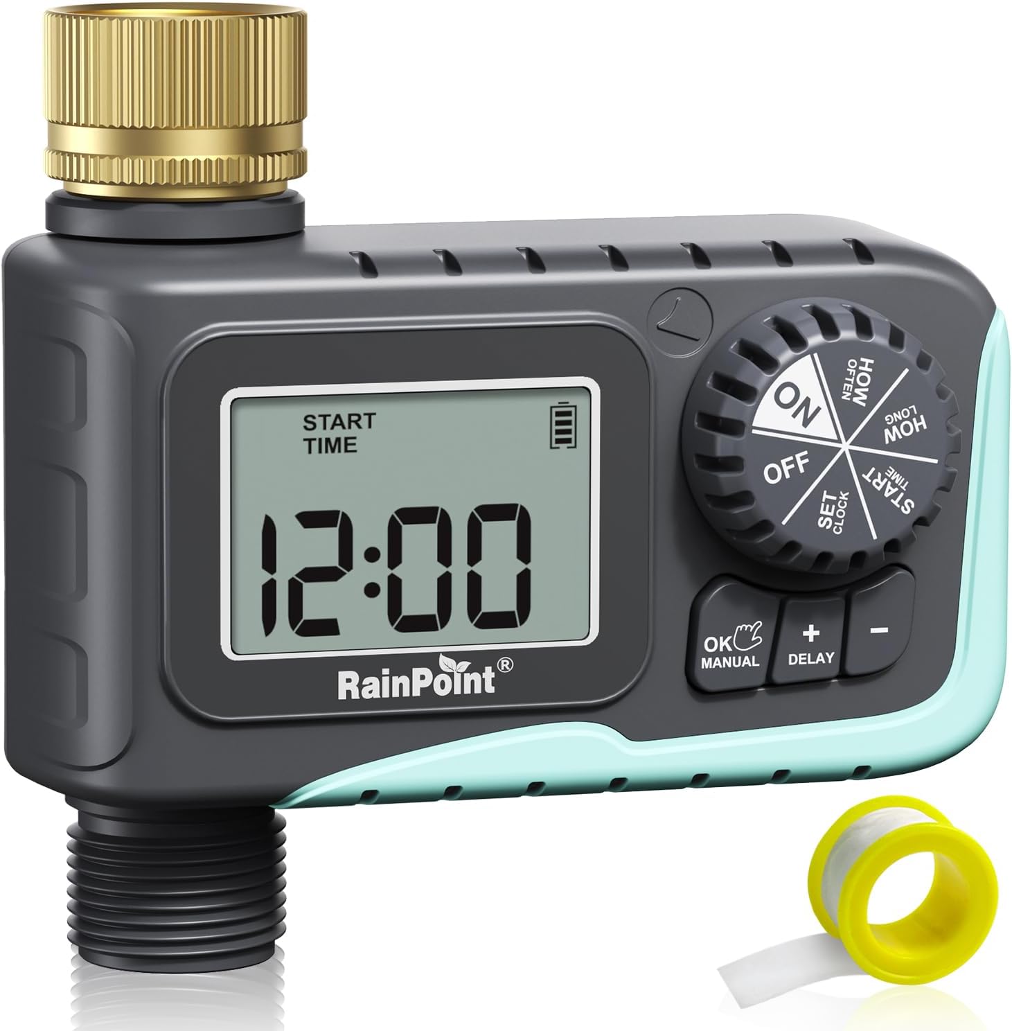 RAINPOINT Sprinkler Timer Outdoor,Programmable Water Timer for Garden 