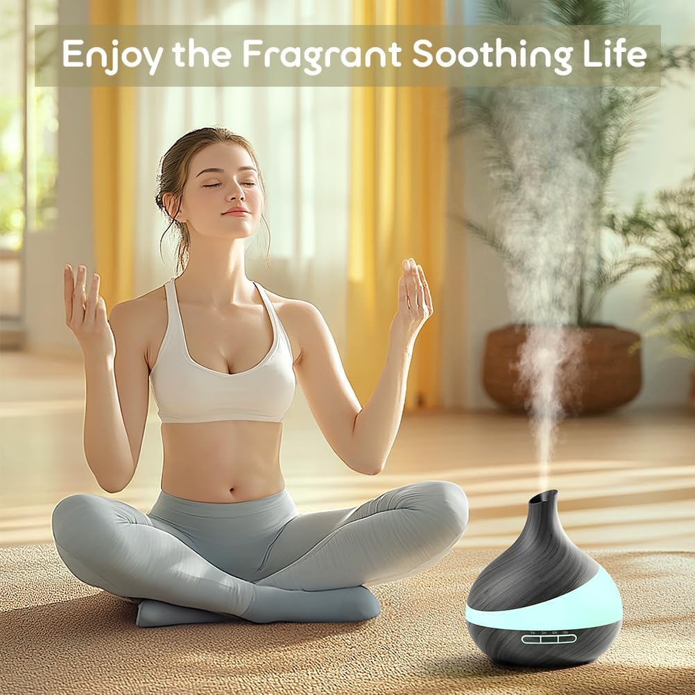 500ML Essential Oil Diffuser: Aroma Diffuser with Remote Control for H