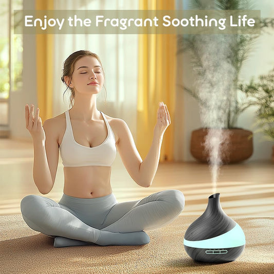 500ML Essential Oil Diffuser: Aroma Diffuser with Remote Control for H