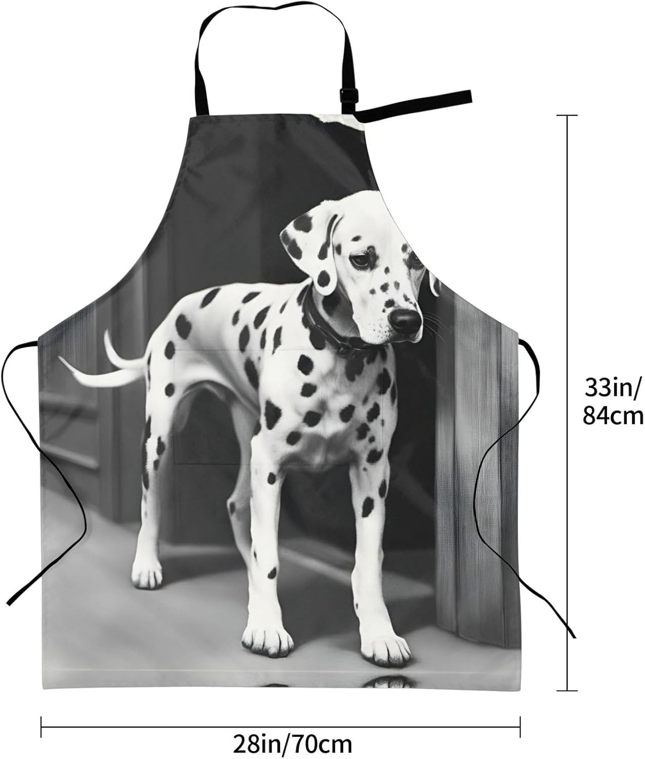 Dalmatian 1 print Waterproof chef's apron with pocket apron for kitchen cooking baking barbecue and gardening