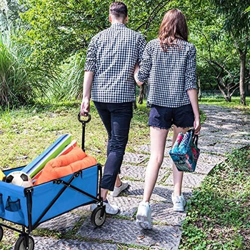 Portable Camping Cart,Outdoor Coapsible Utility Wagon Heavy Garden Por