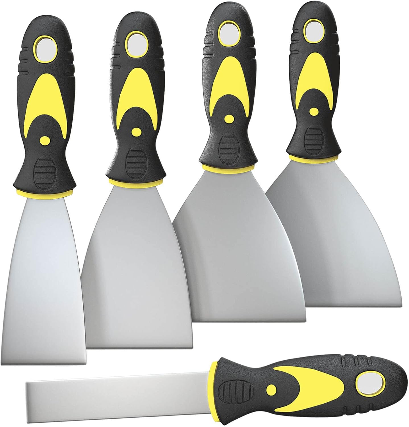5Pcs Putty Knife, Set, 1" 2" 3" 4" 5" Scraper, Spackle Knife, Paint Sc