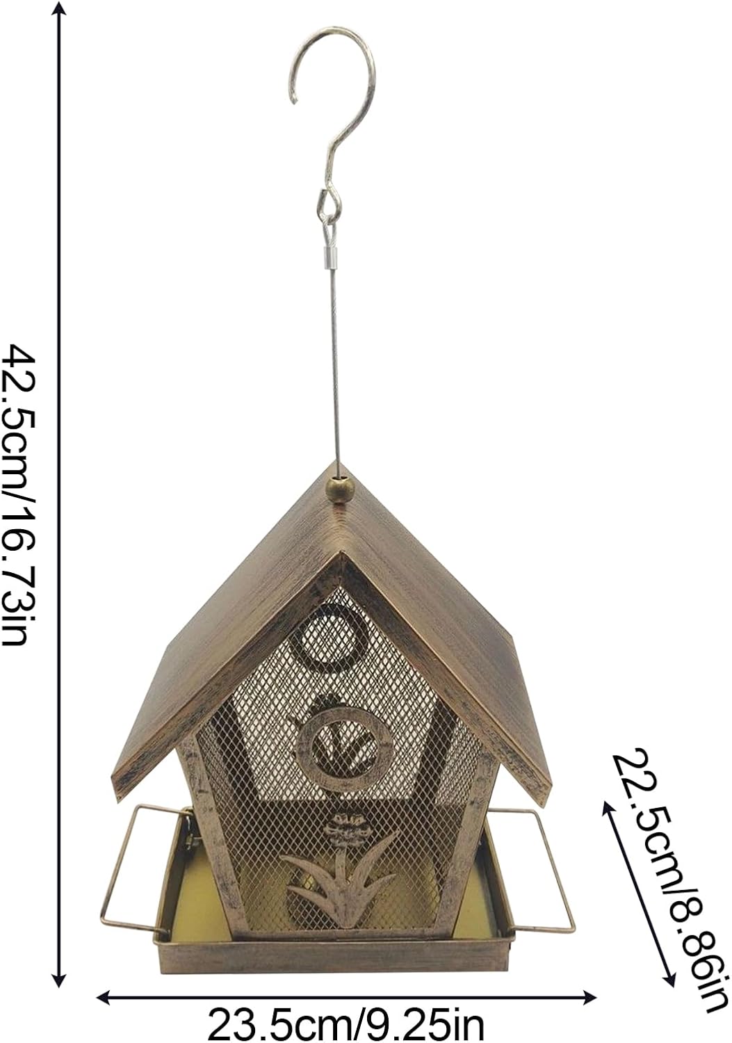 Bird Feeder Squirrel Proof | Large Capacity Squirrel Proof - Outdoor Garden Hummingbird Feeder | for Backyard Deck Balcony Tree Yard Bluebird Finch Birding Feeding