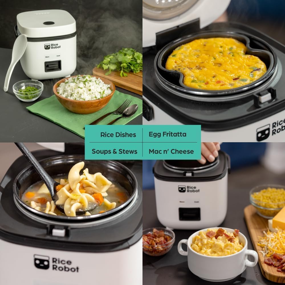Rice Robot Personal Rice Cooker, PFAS-free, Nonstick. 1 Quart Capacity