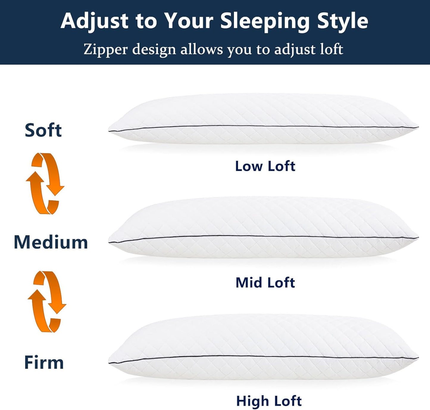 Body Pillow, Memory Foam Body Pillows for Adults Sleeping, Long Pillow for Bed, Big Large Firm Full Body Pillow for Side Sleeper, 20x54 Inch, White