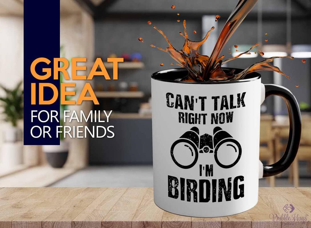 Bird Lover Two Tone Black Edition 11oz - Can't Talk Right Now - Hummin