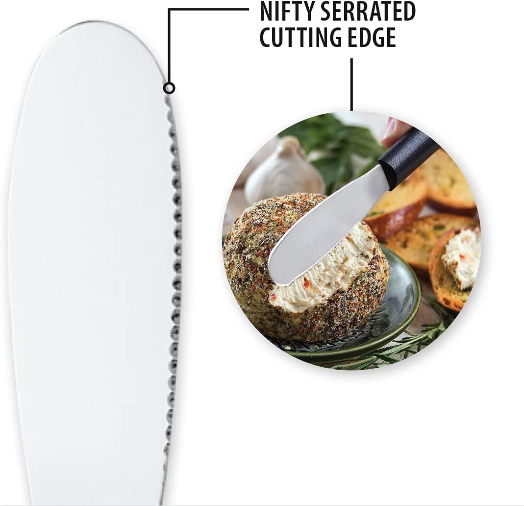 Rada Cutlery Party Spreader Knife (W235), 3.38" Stainless Steel Shallo