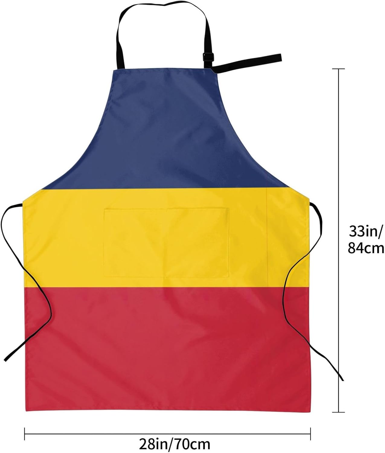 Flag of Chad print Waterproof chef's apron with pocket apron for kitchen cooking baking barbecue and gardening