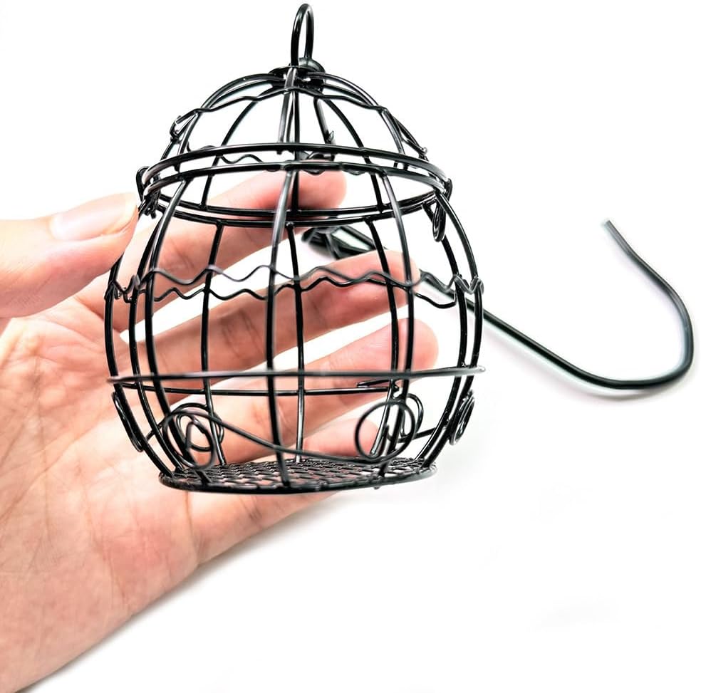 2pcs Wild Bird Feeder - Outdoor Garden Wild Metal Feeders Bird Feeder Patio Hanging 9.5 Inch for Garden Yard Outside Decoration Cute Shape attracts Birds