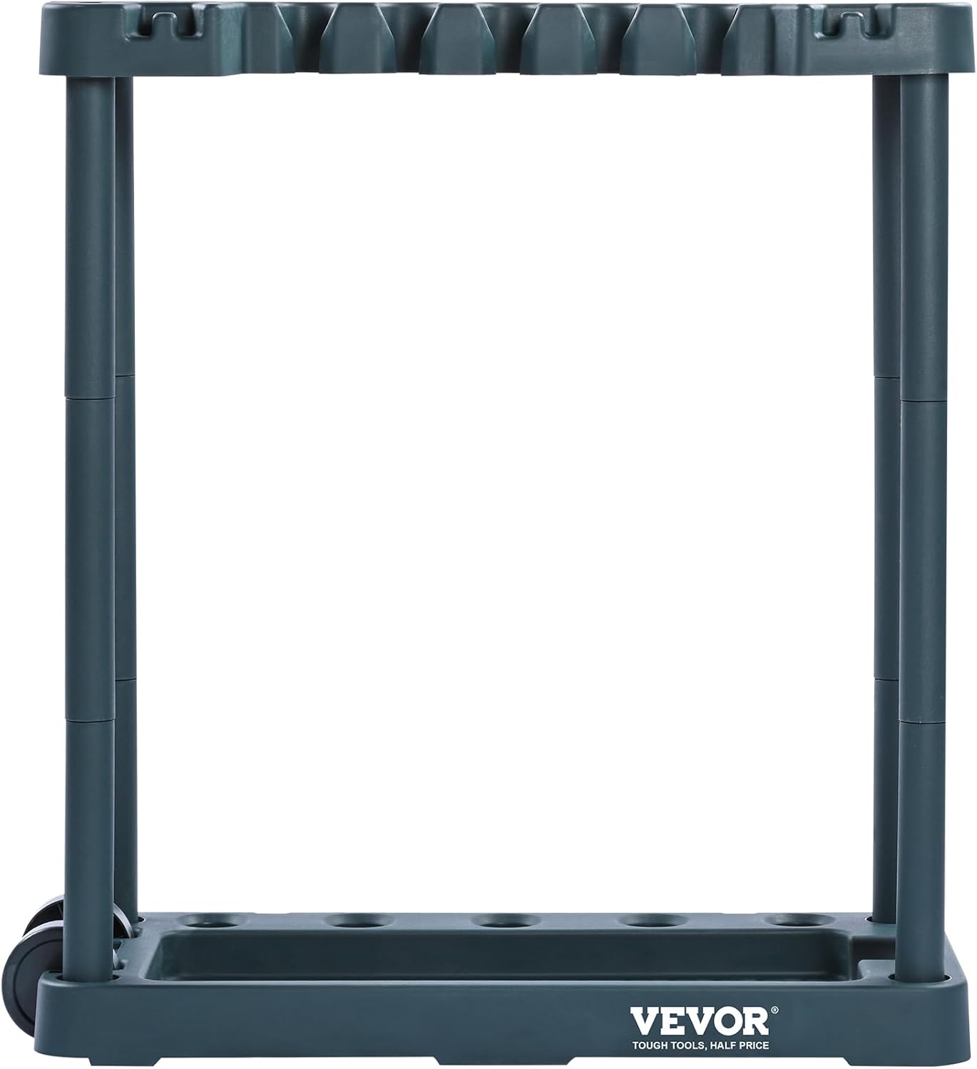 VEVOR Garden Tool Organizer, 10 Slots, Yard Tool Tower Rack for Garage Organization and Storage, Hold Long-Handled Tool/Rake/Broom/Shovel, PP Garden Tool Stand Holder Organizer for Yard, Shed, Outdoor