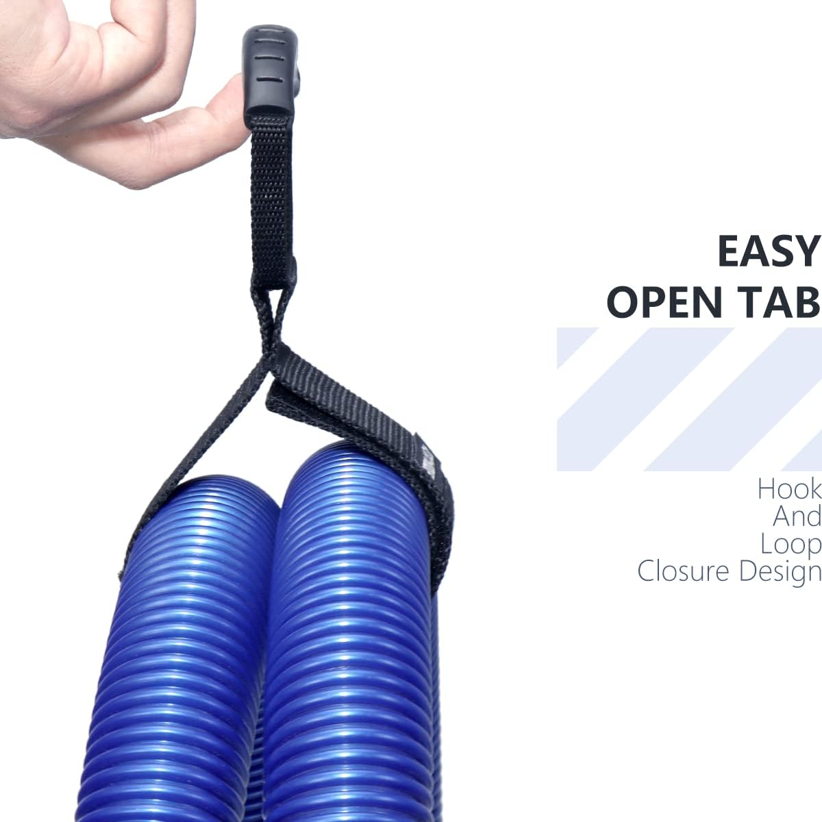 2 Pcs Heavy Duty Storage Strap Loop Cord Hanger Hose Carrying Strap with Handle Portable High-Density Weave Storage Strap Hanger and Organizer for Cord Garden Hose Swimming and Garage Tool (SMALL 17")