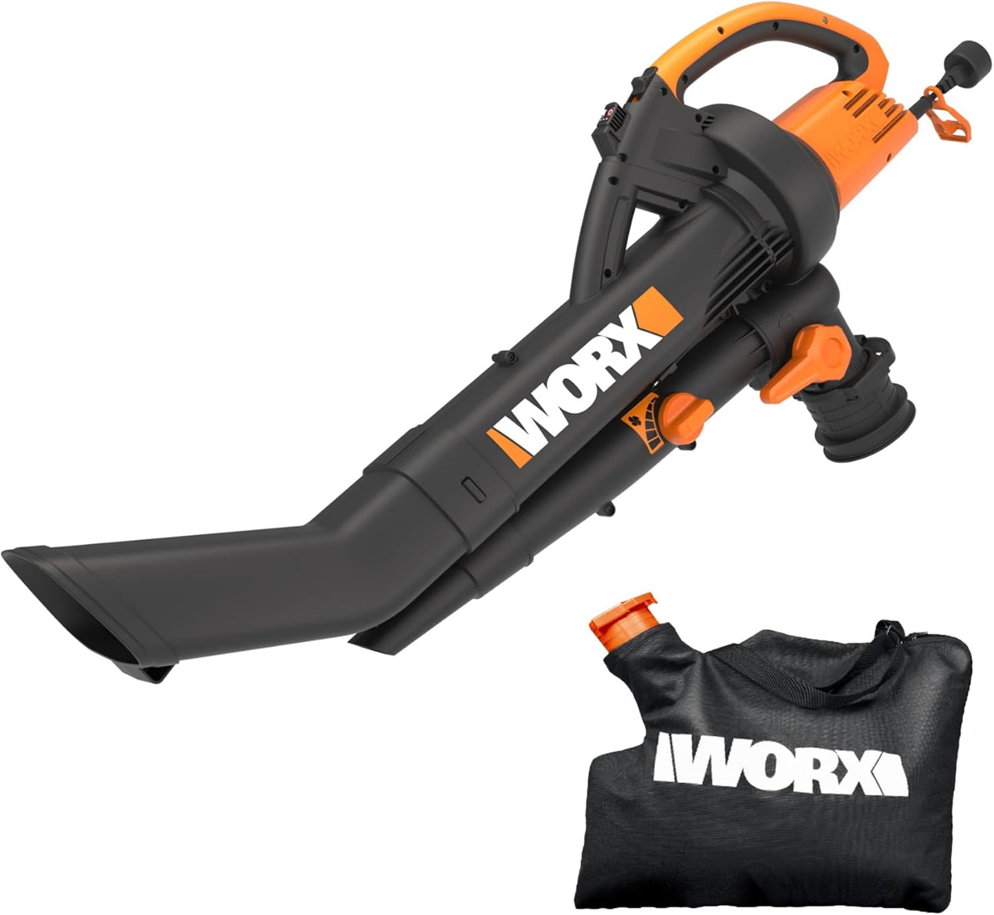 WORX Trivac 3 in 1 Electric Leaf Blower for Lawn Care, Leaf Vacuum wit