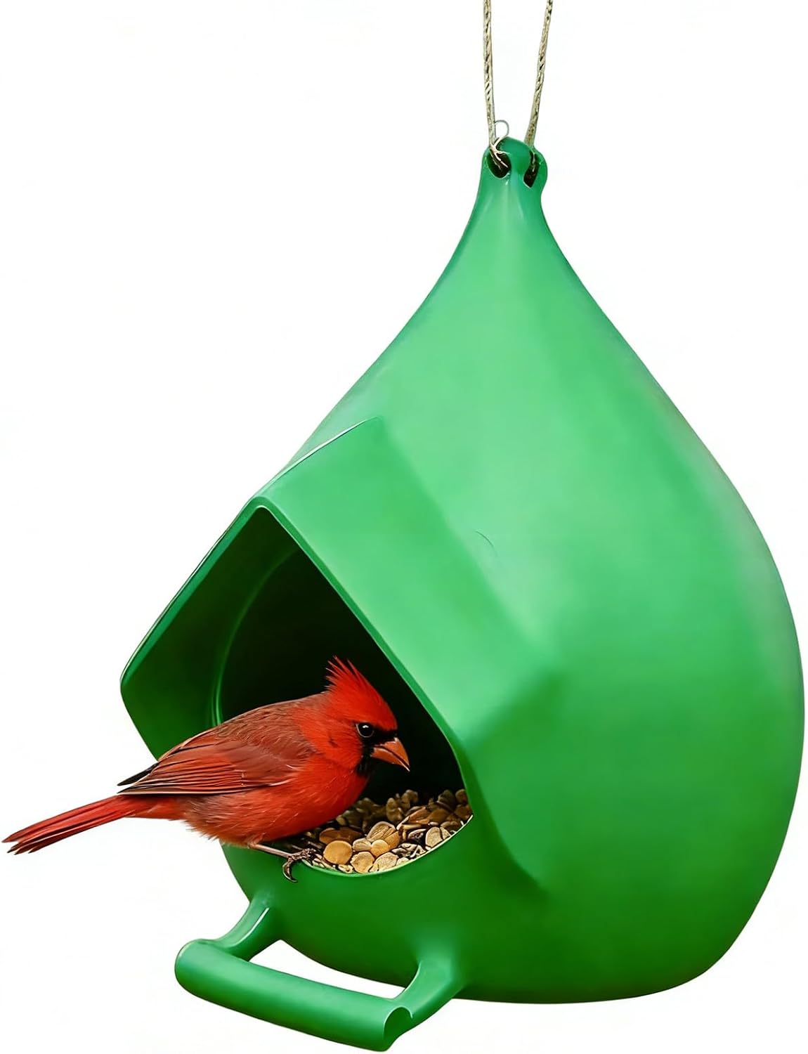 Bird Feeder, Rainproof Hanging Feeding Dispenser for Backyard, Garden, Patio, Lawn, Balcony, Porch, Deck, Terrace, Outdoor Park, Birdwatching Enthusiasts