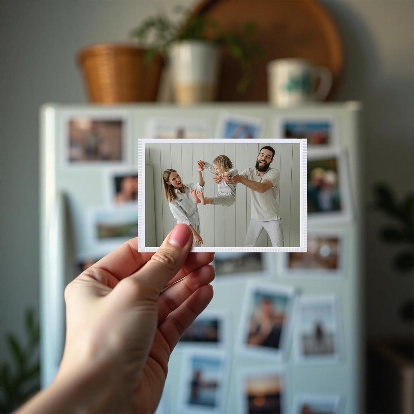 Magnetic Picture Frame, 10 Pcs Magnetic Picture Frames for Refrigerator 4x6, Magnetic Photo Frames with White Border, Refrigerator Magnets for Pictures Suitable Home, School, Office