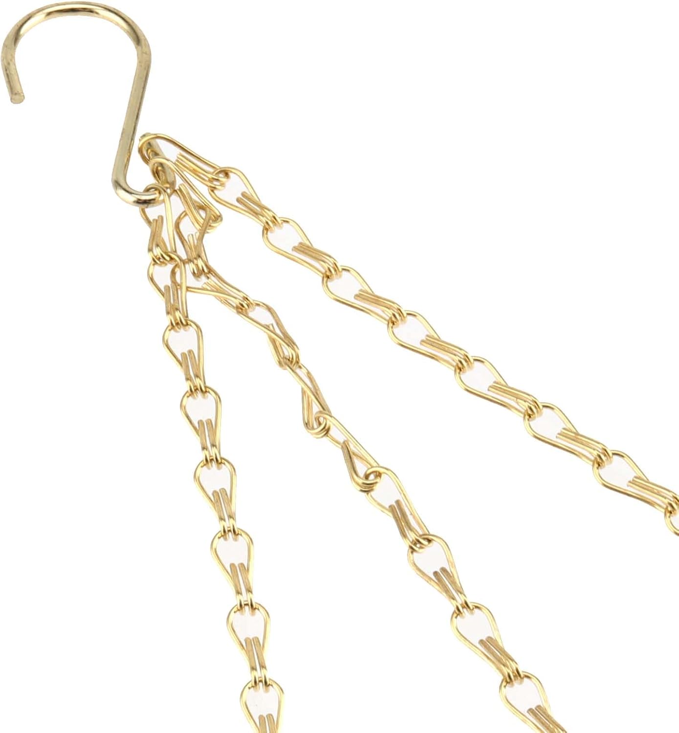 PINGEUI 8 Pack Gold Hanging Baskets Chains, 16 Inch Heavy Duty Metal H
