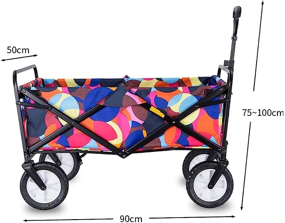 Handcart, Folding Garden Trolley Cart Heavy Duty Wagon Multi-Function 