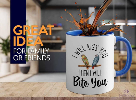 Bird Lover Two Tone Blue Edition 11oz - Kiss Then bite You - Hummingbi
