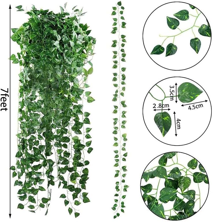 CEWOR Fake Vines for Room Decor 24 Pack 168ft Artificial Ivy Greenery Garland for Bedroom Wall Decor, Hanging Green Leaves for Party Wedding Christmas Decoration