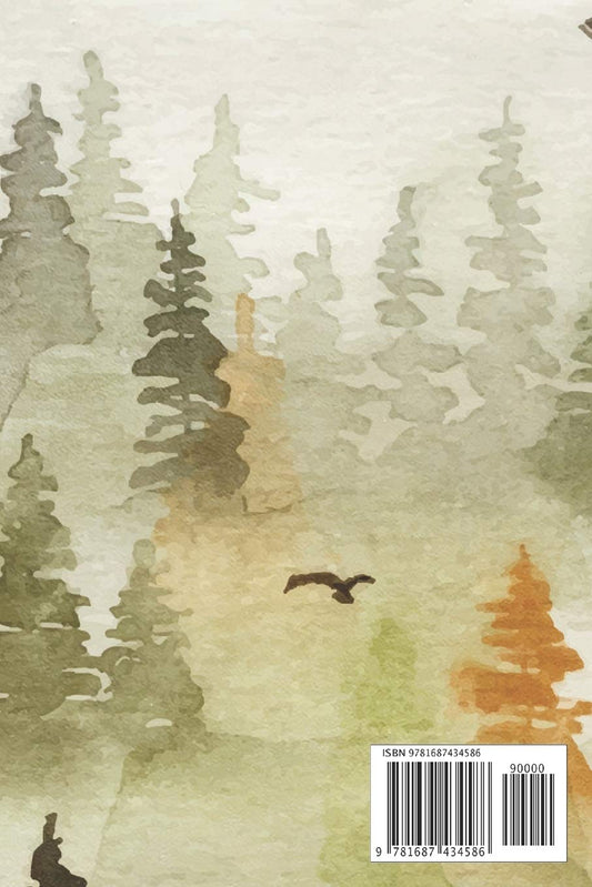 Bird Watching Log Book: Water Color Birds Trees - Large Print Birders Prompt Journal Notebook To Record And Log Bird Sightings (Bird Watching Watercolor Landscape Autumn Colors Birding Log Series)