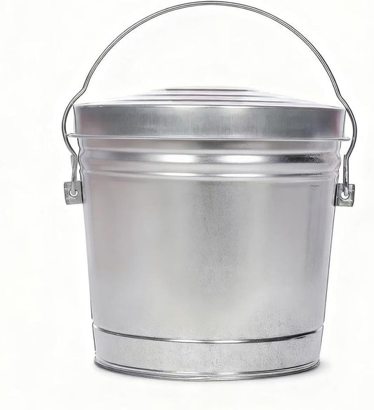6-Gallon Galvanized Steel Storage Can with Locking Lid, Airtight Food 