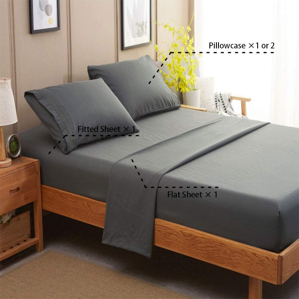 SONORO KATE Bed Sheet Set Super Soft Microfiber 1800 Thread Count Luxu