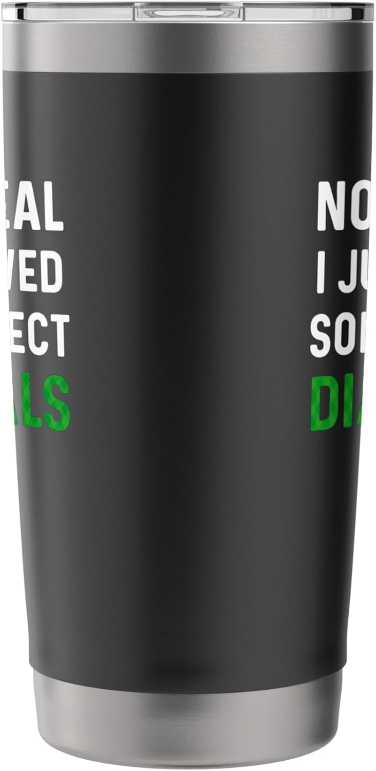 Lawn Mower Shirt Men Funny Lawn Care Grass Diagonals Stripes Stainless Steel Insulated Tumbler