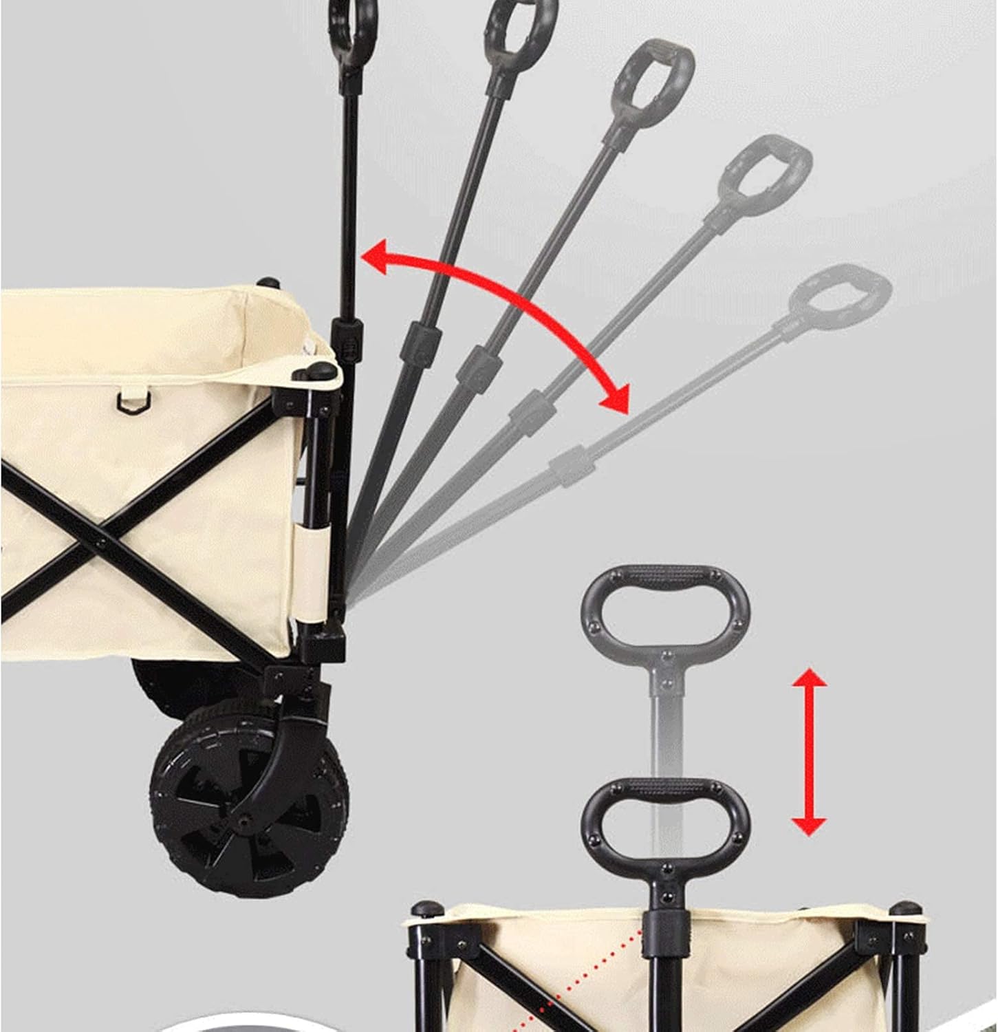 Garden Cart Outdoor Camping Small Cart Four-Wheeled Trolley Folding Po