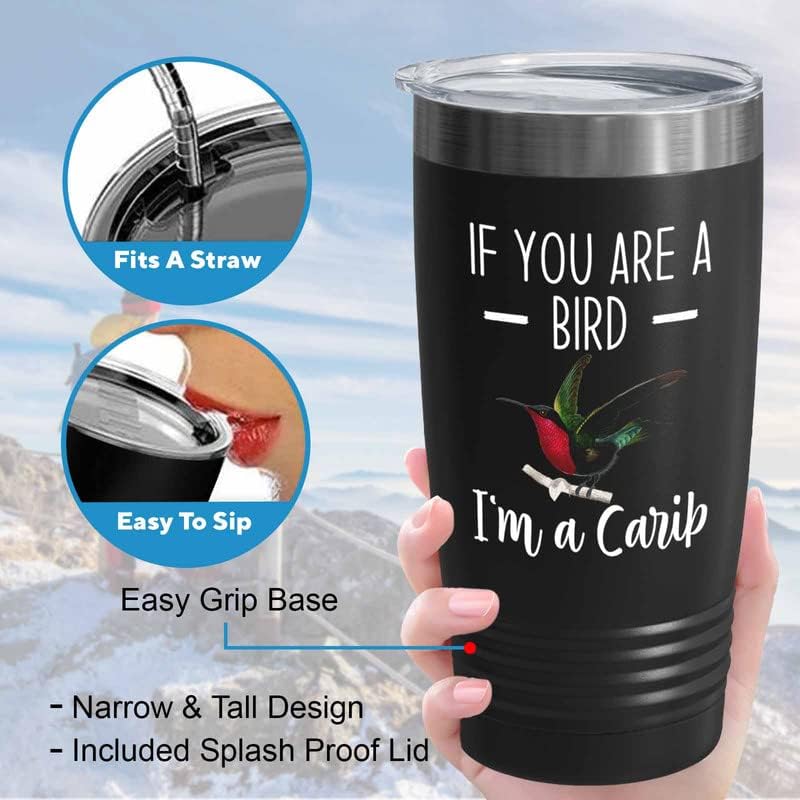 Bird Lover Black Edition Viking Tumbler 20oz - Bird and Carib - Hummin