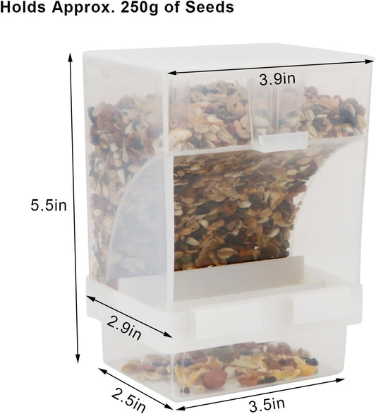 Hypeety Automatic Bird Feeder No Mess Pet Feeder Seed Food Container P