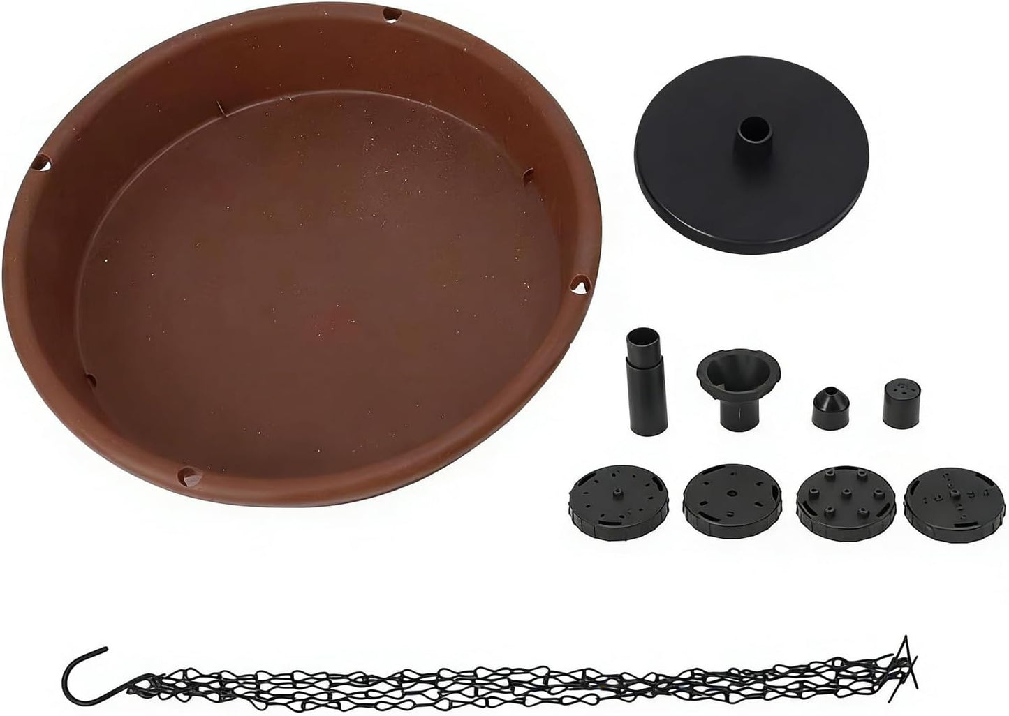 Bird Baths Outdoor - Heavy Duty Solar Tray, Round Feeder Stand for Feeding, Aviary Garden Accessories, Bird Bath Kit with Stable Base, Feeder Set for Home, Backyard, and Park