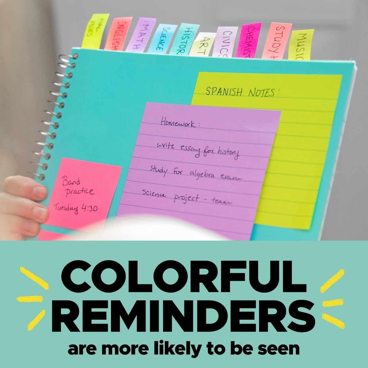 Post-it Flags, 0.94 in. x 1.7 in., One Dispenser with 20-Count Sticky Tabs in Alternating Colors (60 Flags Total), Removable Page Markers for Planners, Journals, and Calendars