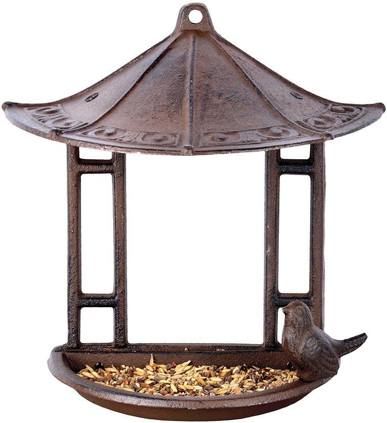 Esschert Design USA FB203 Cast Iron Wall Mount Bird Feeder