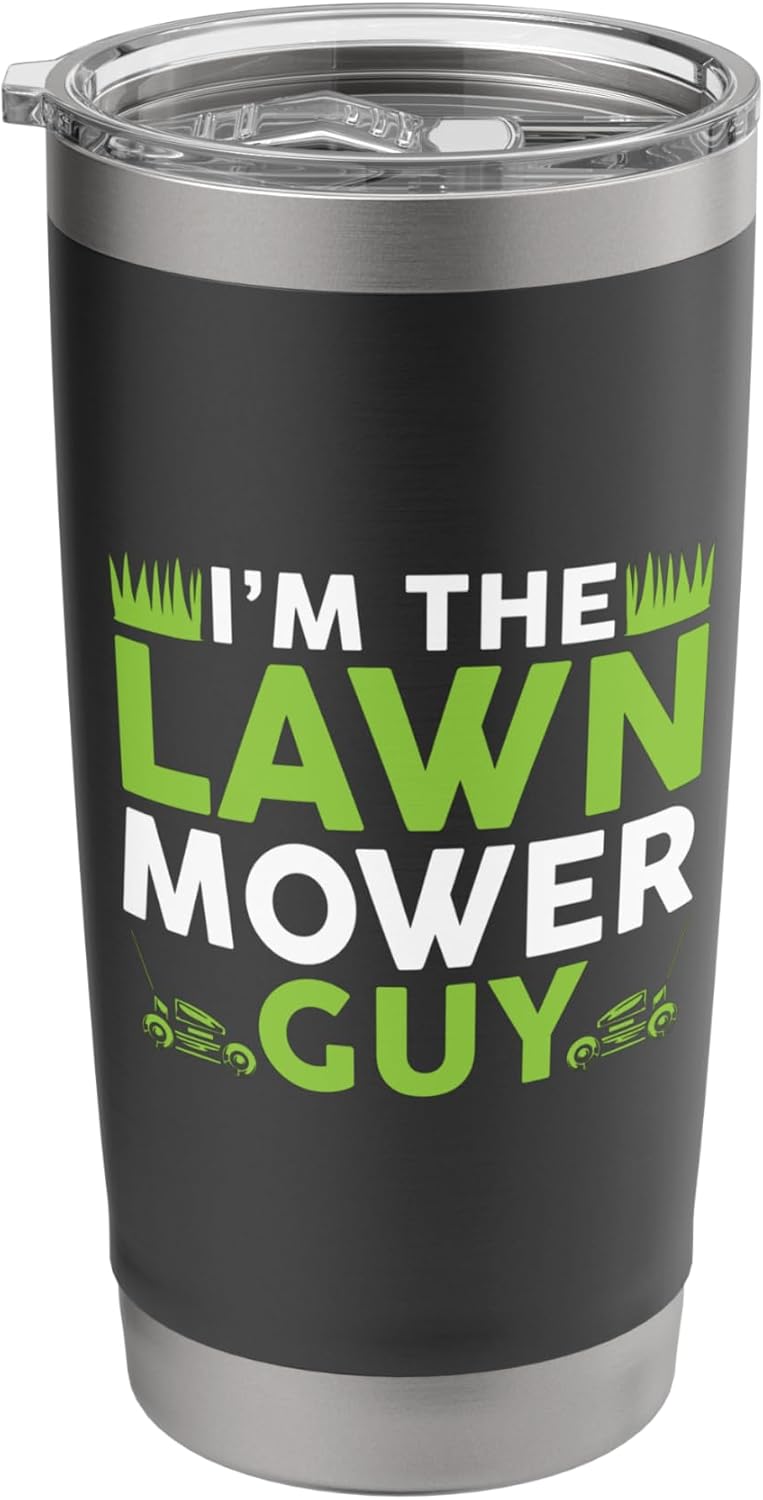 Lawn Mowing Shirt Lawn Mower Men Lawn Care Lawnmower Stainless Steel Insulated Tumbler