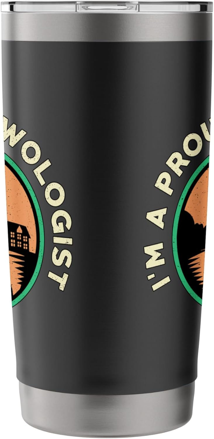 I'm A Proud Mowologist Mower Garden Care Retro Lawn Mowing Stainless Steel Insulated Tumbler