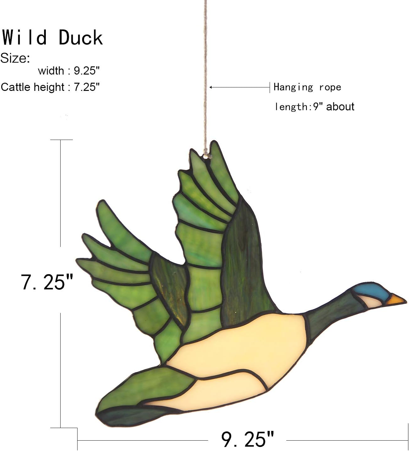 A Colorful One Hanging On The Window Wild Duck Stained Glass Suncatcher Home Decor1