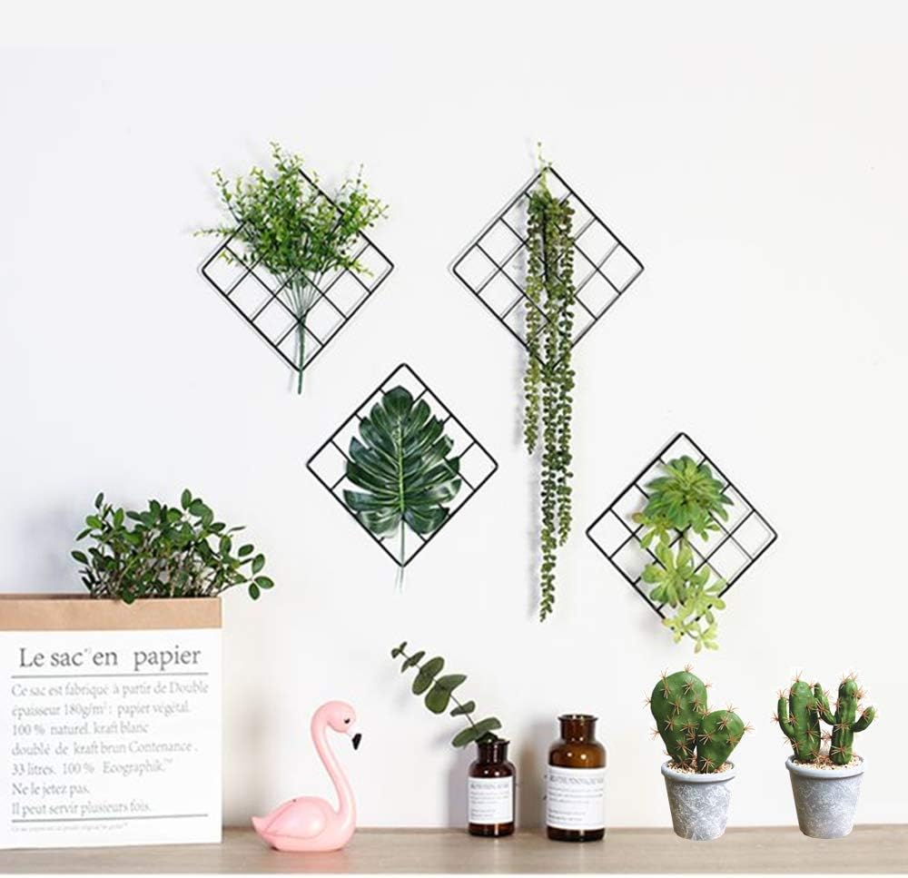 Artificial Succulent Plants,Fake Cactus Decorative Plants - Artificial Cacti with Gray Pots Planters,Artificial Faux Cactus for Home Décor House Office Ornaments