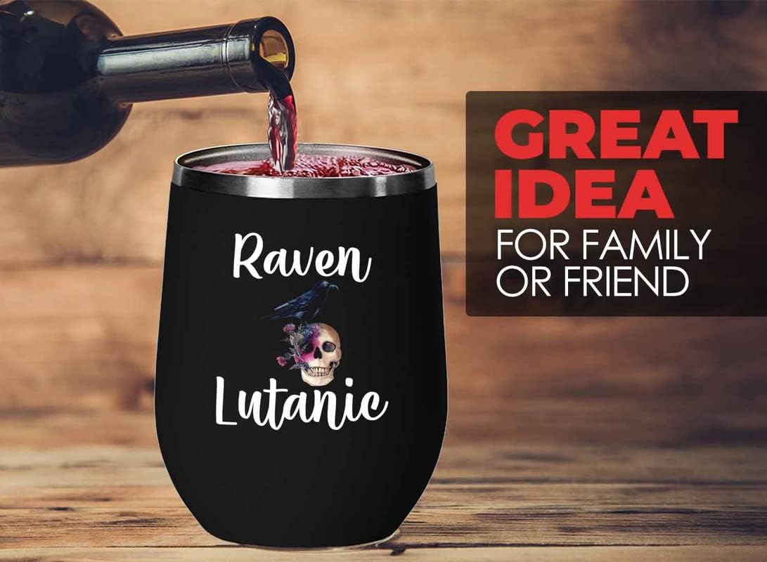 Bird Lover Black Edition Wine Tumbler 12oz - Rven lutanic - Hummingbir
